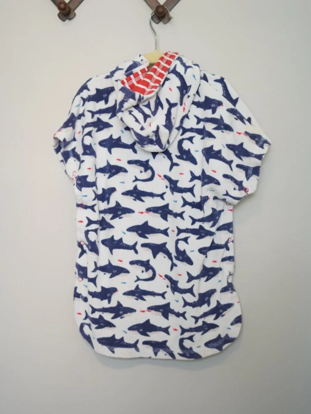 Baby Boden Towel Coverup - Shark Print - Size 2-3Y